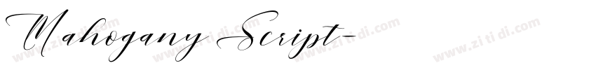 Mahogany Script字体转换 Mahogany Script字体转换